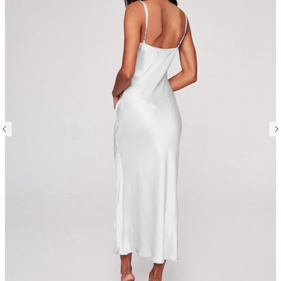 Silk Seafoam Lined A-line "Ricci Slip" Dress - Picture 7 of 7